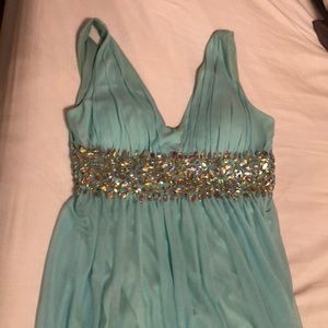 Long Cinderella prom dress
